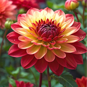 Георгин Оникс Найт купить по цене от 590р. в интернет-магазине «Посадика» с доставкой почтой в в Вышний Волочеке и по всей России – [изображение №1].