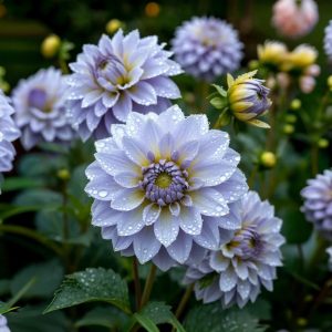 Георгин Акварель купить по цене от 680р. в интернет-магазине «Посадика» с доставкой почтой в в Вышний Волочеке и по всей России – [изображение №1].